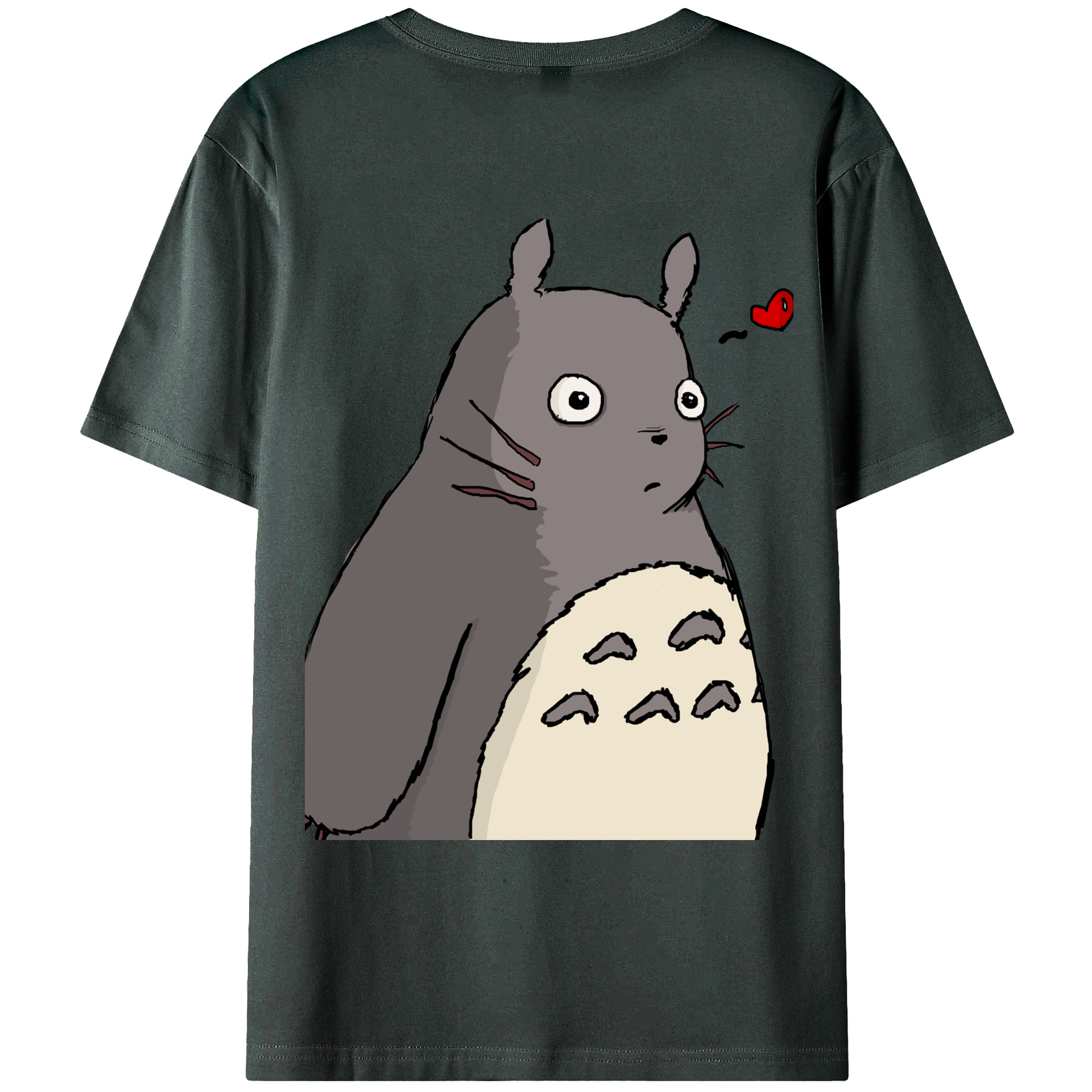 （画像用） となりのトトロ 草壁メイ 草壁サツキ My Neighbor Totoro Satsuki Kusakabe Mei Kusakabe 綿100％ メンズ半袖Tシャツ（バックプリント） 通気性